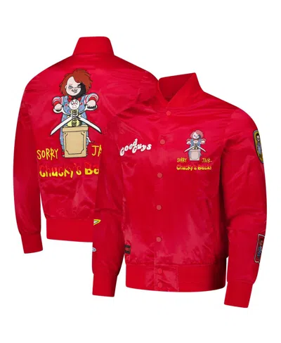Freeze Max Men's Red Chucky Sorry Jack Satin Full-zip Jacket