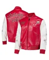 Freeze Max Men's Red/white Looney Tunes Tweety Bones Full-zip Varsity Jacket In Red,white
