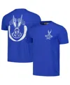 Freeze Max Men's Royal Looney Tunes Bugs Bunny Melted Skeleton T-shirt In Royal