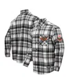 Freeze Max Men's Snoopy Black Peanuts Top Dog Flannel Button-up Shirt In Black,charcoal