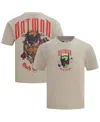 Freeze Max Men's Tan Batman Comics Olde English T-shirt