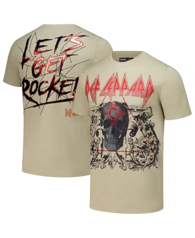Freeze Max Men's Tan Def Leppard Let's Get Rocked T-shirt In Brown