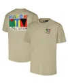 Freeze Max Men's Tan Mtv Color Blocking Loose Fit T-shirt In Brown