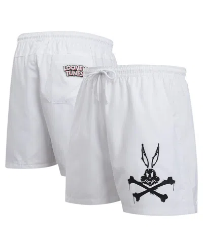 Freeze Max Men's White Looney Tunes Bugs Bunny Melted Skeleton Shorts