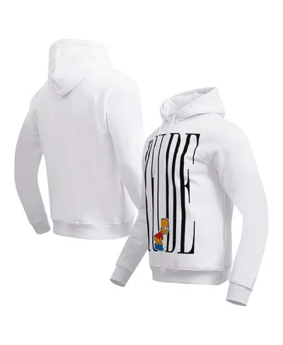 Freeze Max Men's White The Simpsons Bart Simpson Eat My Shorts Pullover Hoodie