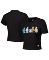 Freeze Max Women's Black Star Wars Babydoll Cropped T-shirt
