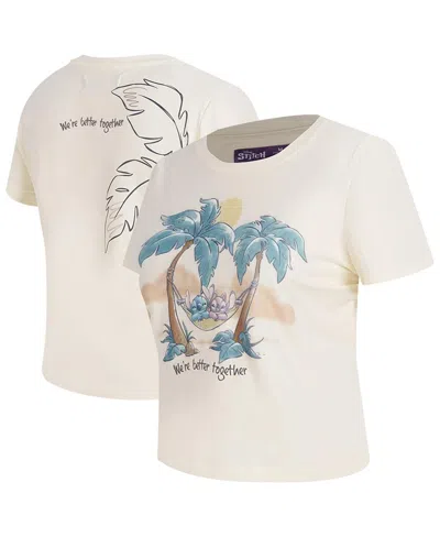 Freeze Max Women's Cream Lilo And Stitch Better Together Baby Doll T-shirt