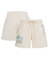 Freeze Max Women's Cream Lilo And Stitch Fleece Club Shorts In Neutral