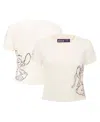 Freeze Max Women's Cream Lilo And Stitch Nose Kiss Baby Doll T-shirt
