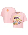 Freeze Max Women's  Pink Rugrats Group Boxy Cropped T-shirt In Pink
