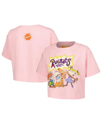 Freeze Max Women's  Pink Rugrats Group Boxy Cropped T-shirt