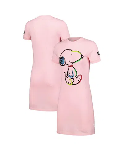 Freeze Max Women's  Pink Snoopy Peanuts Chalk Jersey Dress