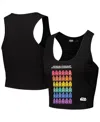 Freeze Max Women's R2-d2 Black Star Wars Rainbow Tri-blend Tank Top In Black