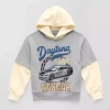 Freeze Nascar Daytona Little & Big Kid Boys Long Sleeve Fleece Hoodie In Silver