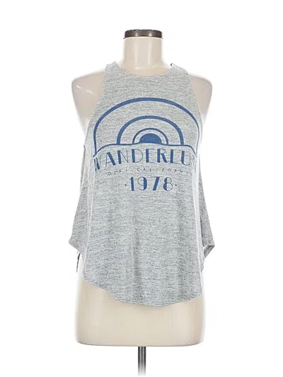 Pre-owned Freeze Tank Top Silver Halter Neckline Tops