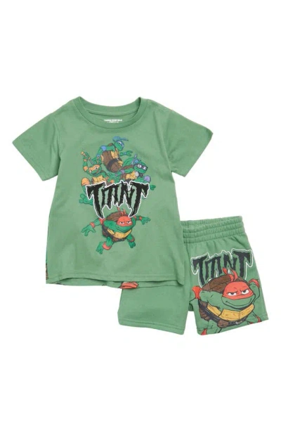 Freeze Teenage Mutant Ninja Turtles Graphic T-shirt & Shorts Set In Green