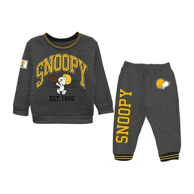 Freeze Babies' Toddler Boys Snoopy 2-pc. Pant Set In Gray