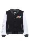 Freeze X Nascar Kids' Varsity Jacket In Black