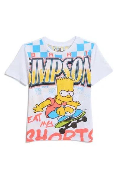 Freeze X The Simpsons Kids' Bart Oversize Graphic T-shirt In White