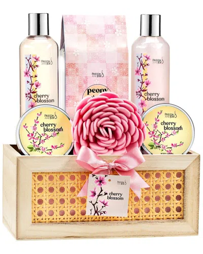 Freida & Joe Freida And Joe Cherry Blossom Luxury Bath & Body Basket Gift Set In Multi