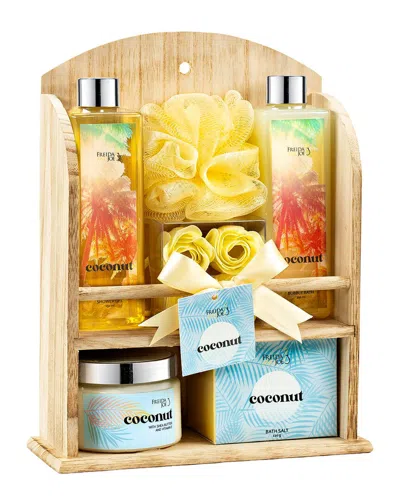 Freida & Joe Freida And Joe Coconut Bath & Body Gift Set With Curio Box In Yellow