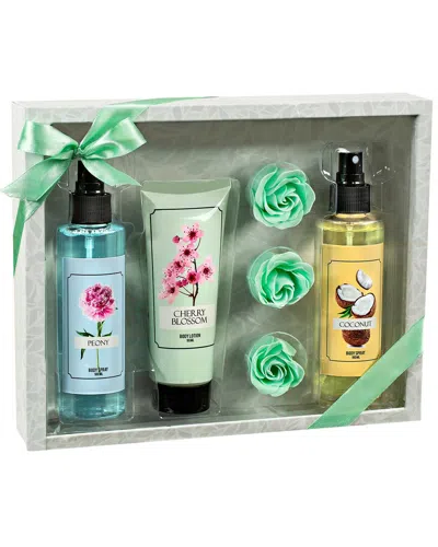 Freida & Joe Freida And Joe Floral & Coconut Body Mist & Lotion Gift Set Box Collection In Green