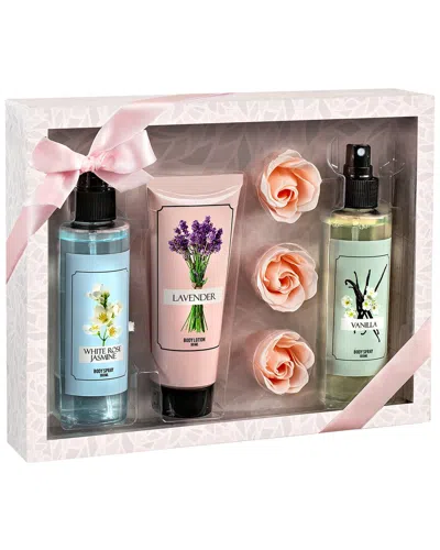 Freida & Joe Freida And Joe Floral & Vanilla Body Mist & Lotion Gift Set Box Collection In Pink