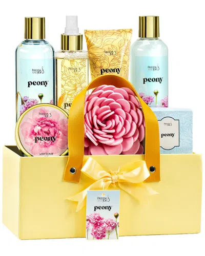 Freida & Joe Freida And Joe Peony Deluxe Bath & Body Spa Gift Set In Multi