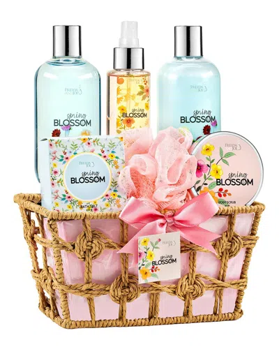 Freida & Joe Freida And Joe Spring Blossom Bath & Body Basket Gift Set In Pink