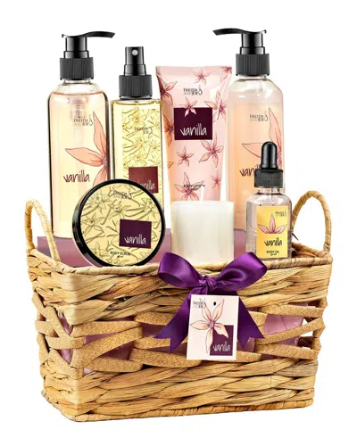 Freida & Joe Freida And Joe Vanilla Indulgence Bath & Body Basket Gift Set In Purple