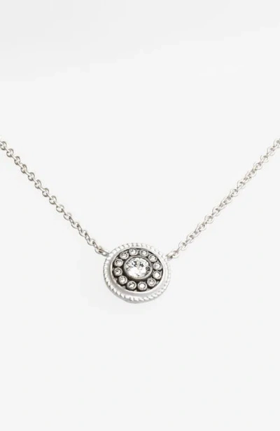 Freida Rothman 'hamptons' Nautical Button Pendant Necklace In Silver/black