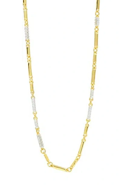 Freida Rothman Radiance Cubic Zirconia Chain Necklace In Gold