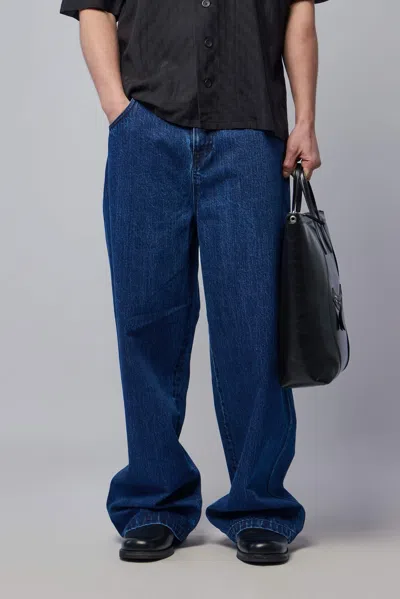 Frei-mut Jeans In Sulfer Denim Straight Leg In Blue