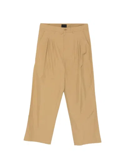 Frei-mut Pleated Trousers In Brown