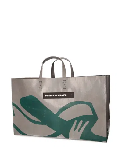 Freitag F260 Miami Wide Graphic-print Tote Bag In Green