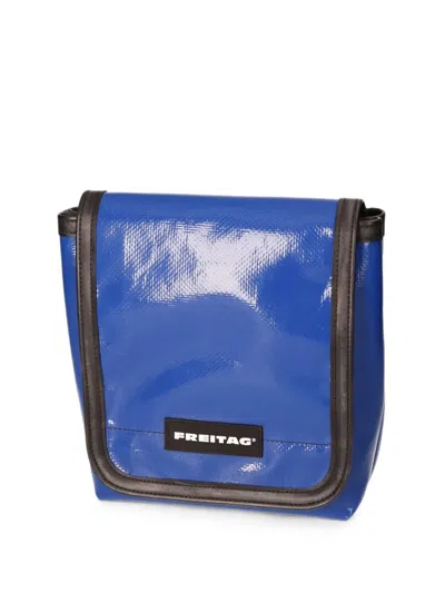 Freitag Fran Logo-patch Messenger Bag In Blue