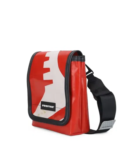 Freitag Logo-patch Messenger Bag In Red