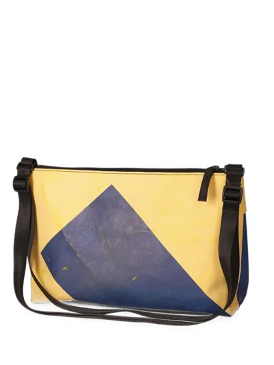 Freitag Lou Colour-block Messenger Bag In Yellow