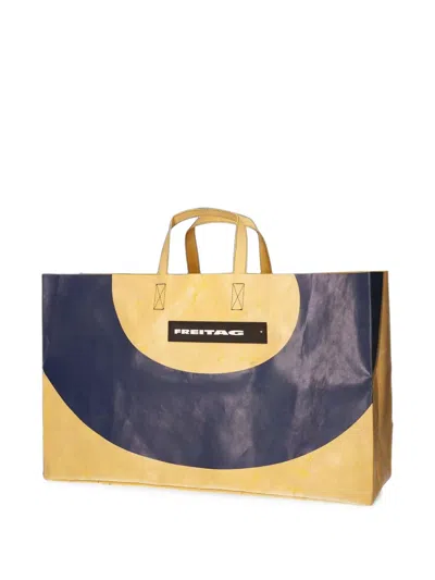 Freitag Miami Wide Logo-patch Tote Bag In Yellow
