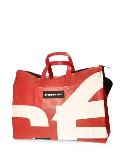 Freitag Tilda Logo-patch Tote Bag In Red