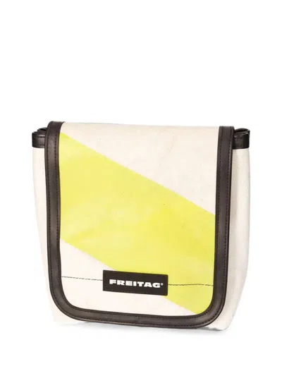 Freitag Two-tone Logo-patch Messenger Bag In Yellow