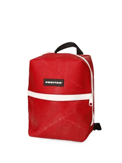 Freitag Walter Logo-patch Backpack In Red
