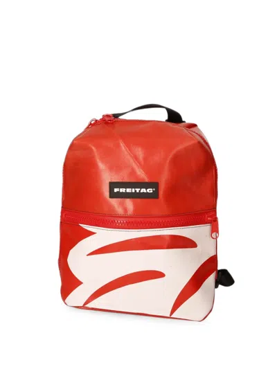 Freitag Walter Logo-patch Backpack In Red