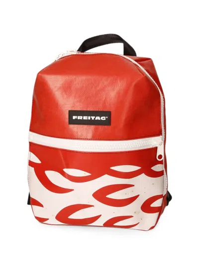 Freitag Walter Logo-patch Backpack In Red