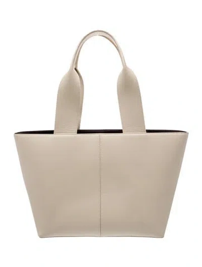 Pre-owned Freja New York Leather Bucket Bag In Neutral