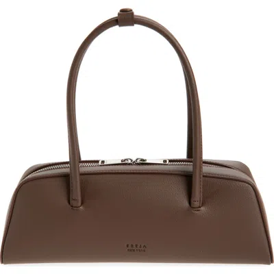 Freja New York Mercer Faux Leather To Handle Bag In Brown