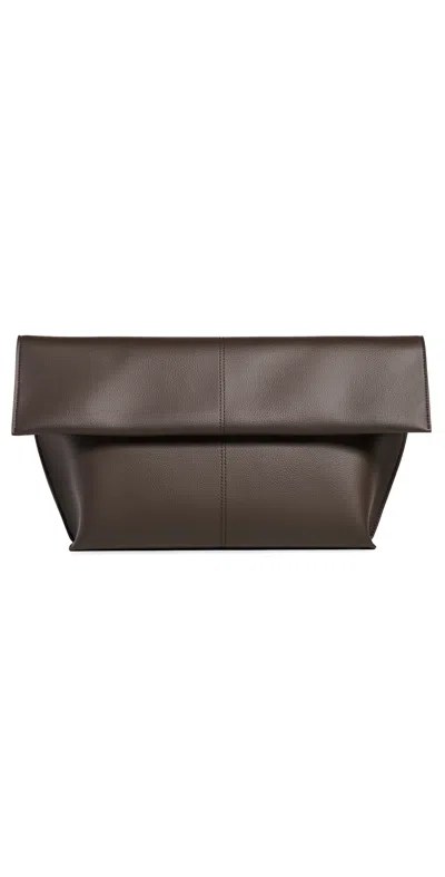 Freja New York Seamed Clutch Espresso In Brown