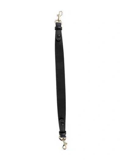 Pre-owned Freja Nyc Leather Bag Strap In Black