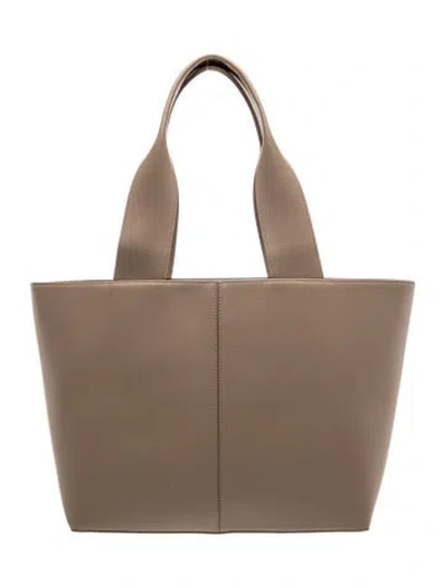 Pre-owned Freja Nyc Leather Bucket Bag In Neutrals