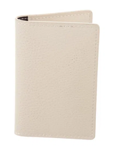 Pre-owned Freja Nyc Leather Card Holder In Neutrals